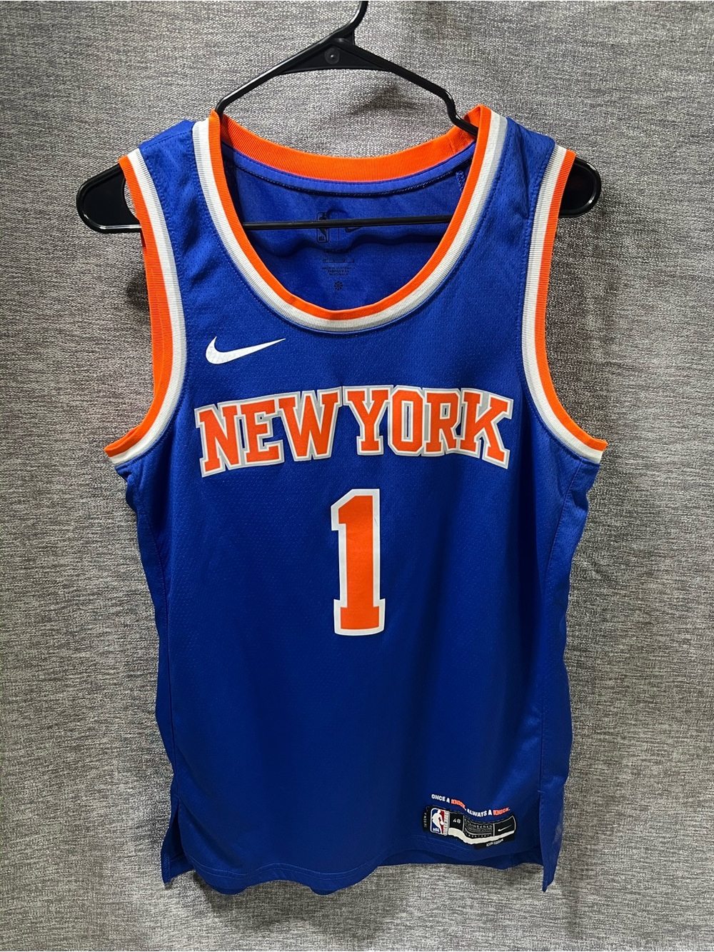 NBA Royal Blue & Orange Knick Icon Edition Jersey Tag